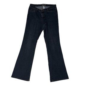 Venezia Stretch Flare Jeans Women’s 18 Tall Dark Wash Long Inseam Lane Bryant